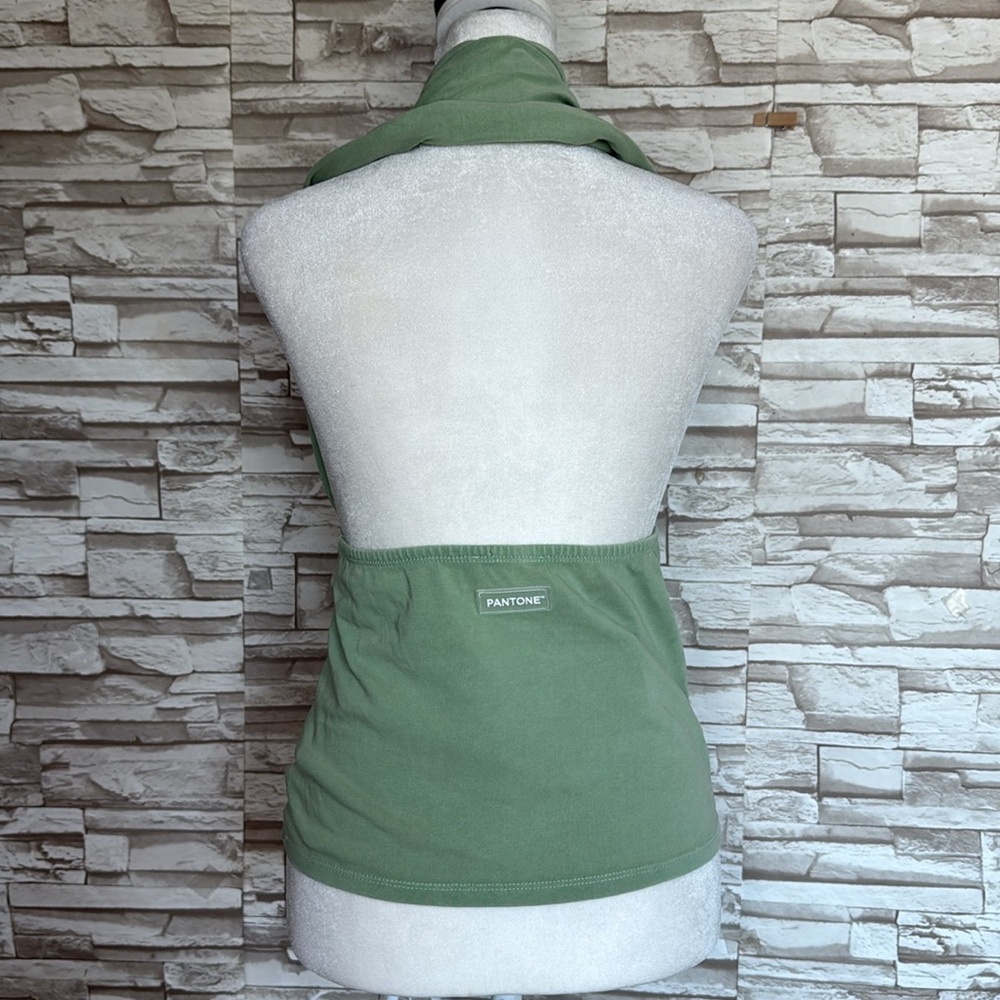 ZARA Special Edition Large  PANTONE  WASHED EFFECT CROP HALTER TOP - Picture 6 of 13